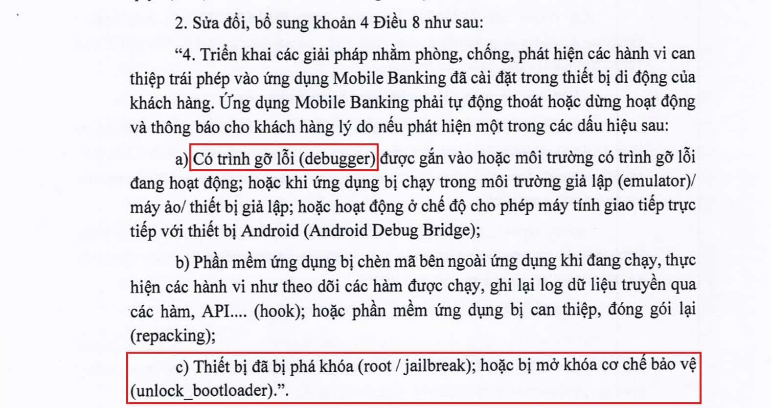 Quy định mới: Chặn app ngân hàng trên máy "độ" phần mềm