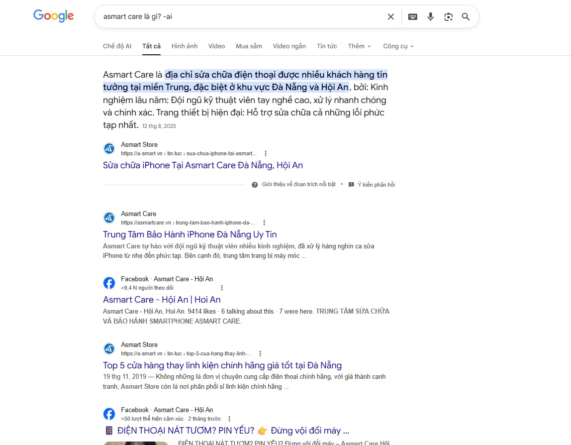 Cách ẩn AI bằng hậu tố từ khóa đơn giản